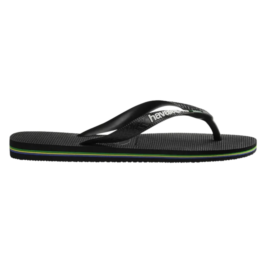 Havaianas Brasil Logo Flip Flop - Black/Black - Mens Flip Flops by Havaianas