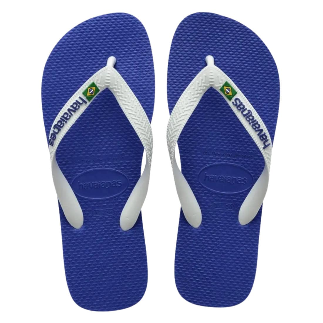 Havaianas Brasil Logo Flip Flop - Marine Blue - Mens Flip Flops by Havaianas