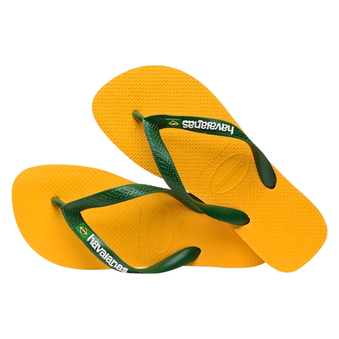 Havaianas Brasil Logo Flip Flop - Pop Yellow - Mens Flip Flops by Havaianas