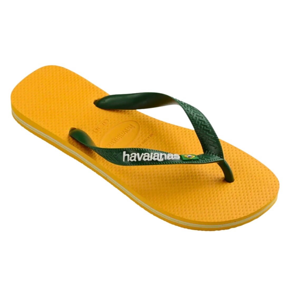 Havaianas Brasil Logo Flip Flop - Pop Yellow - Mens Flip Flops by Havaianas