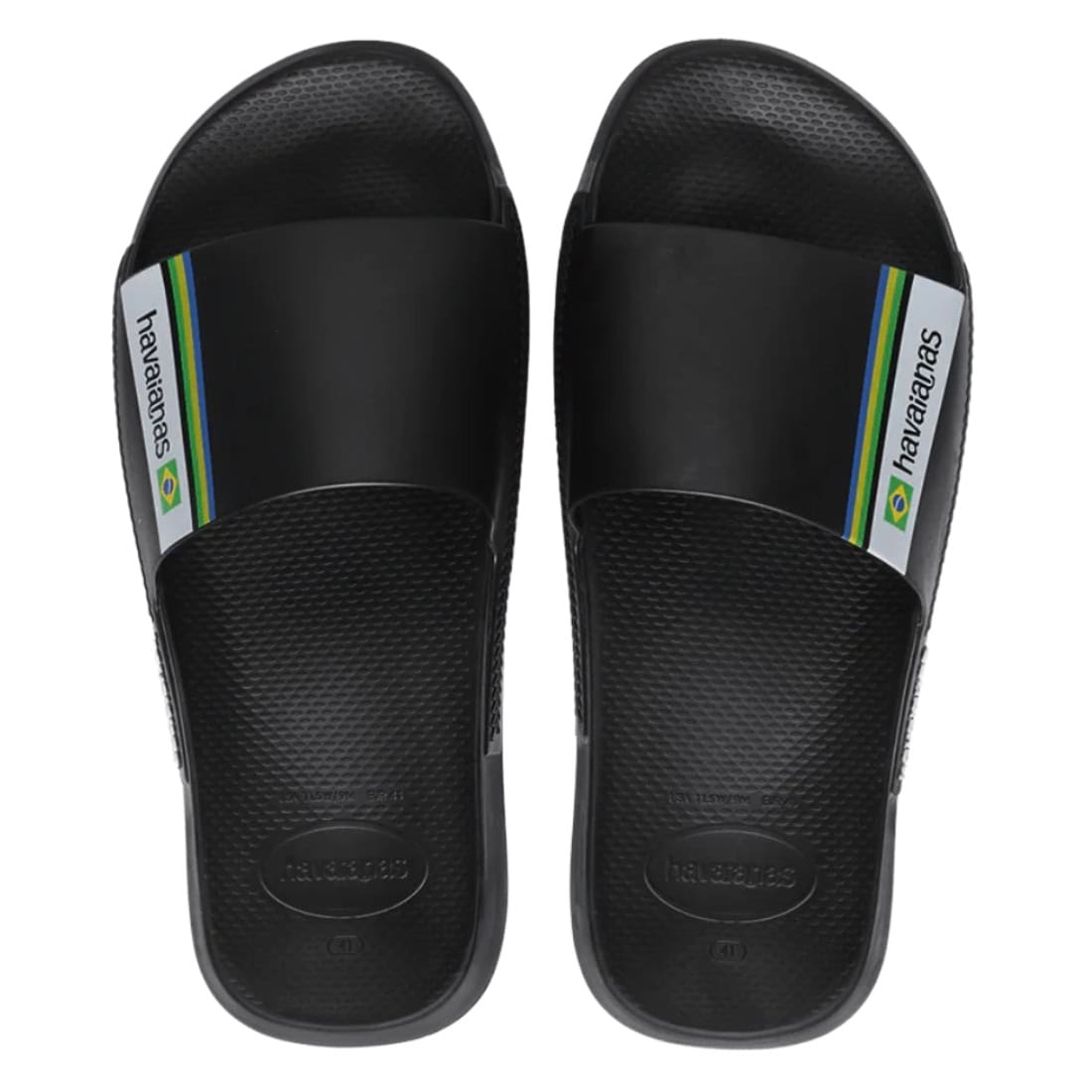 Havaianas Classic Brasil Slides - Black - Mens Flip Flops by Havaianas