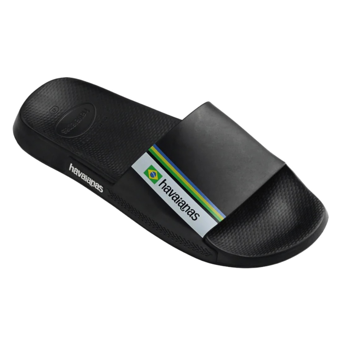 Havaianas Classic Brasil Slides - Black - Mens Flip Flops by Havaianas