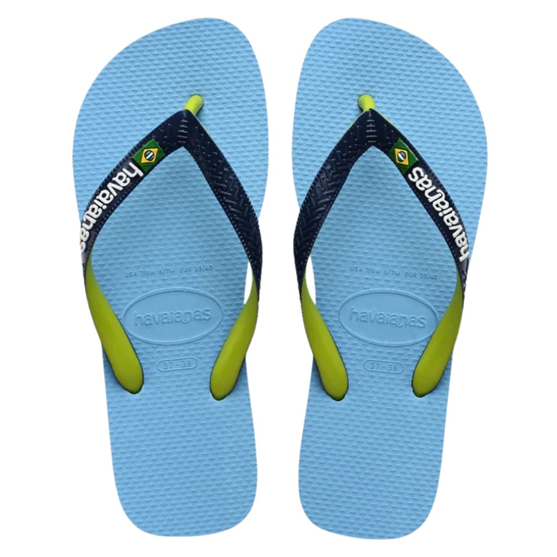 Havaianas Kids Brasil Mix Flip Flop Sandals - Lavender Blue - Boys Flip Flops by Havaianas