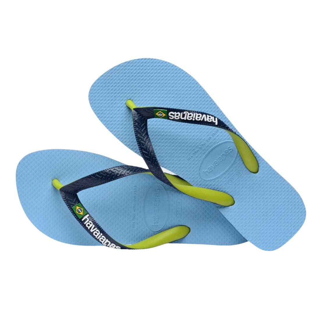 Havaianas Kids Brasil Mix Flip Flop Sandals - Lavender Blue - Boys Flip Flops by Havaianas