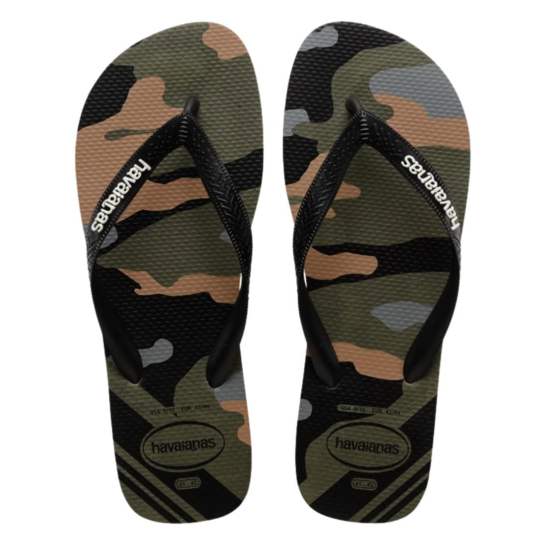 Havaianas Top Camu (Camo) Flip Flop Sandals - Green/Olive/Black - Mens Flip Flops by Havaianas