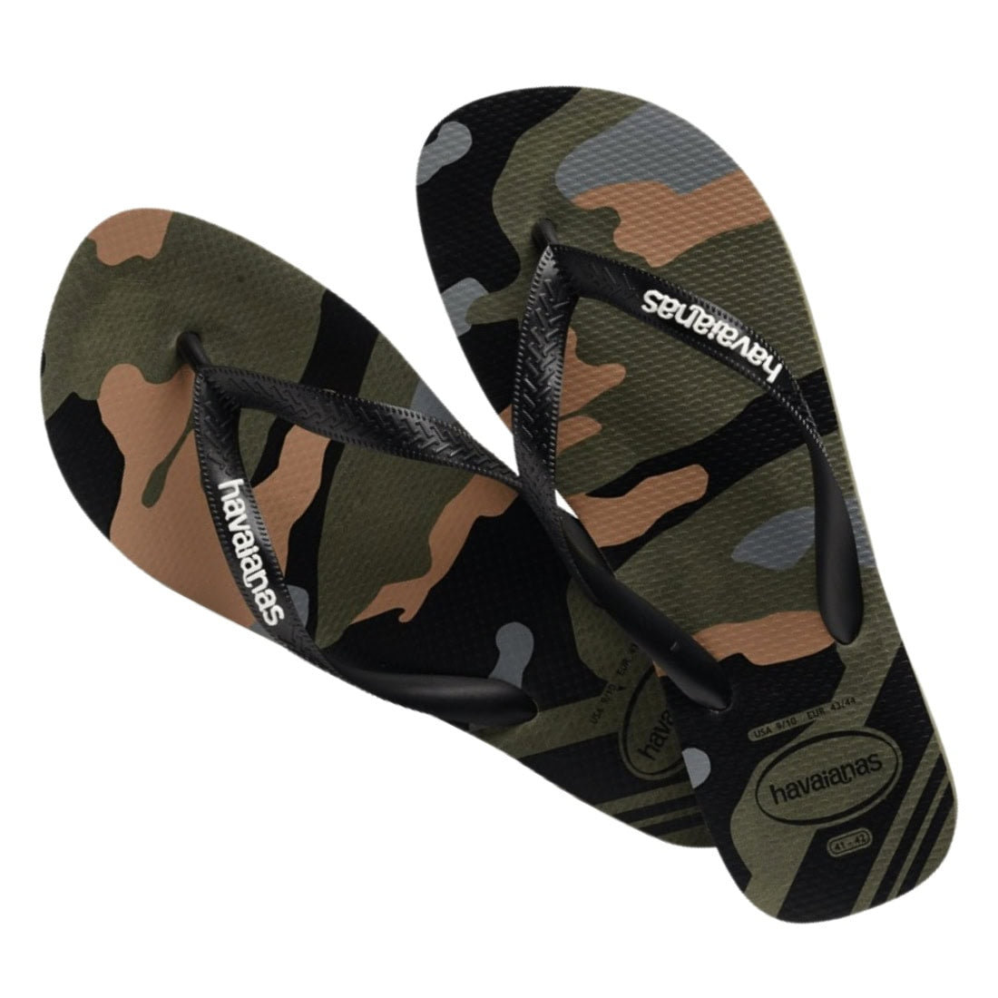 Havaianas Top Camu (Camo) Flip Flop Sandals - Green/Olive/Black - Mens Flip Flops by Havaianas