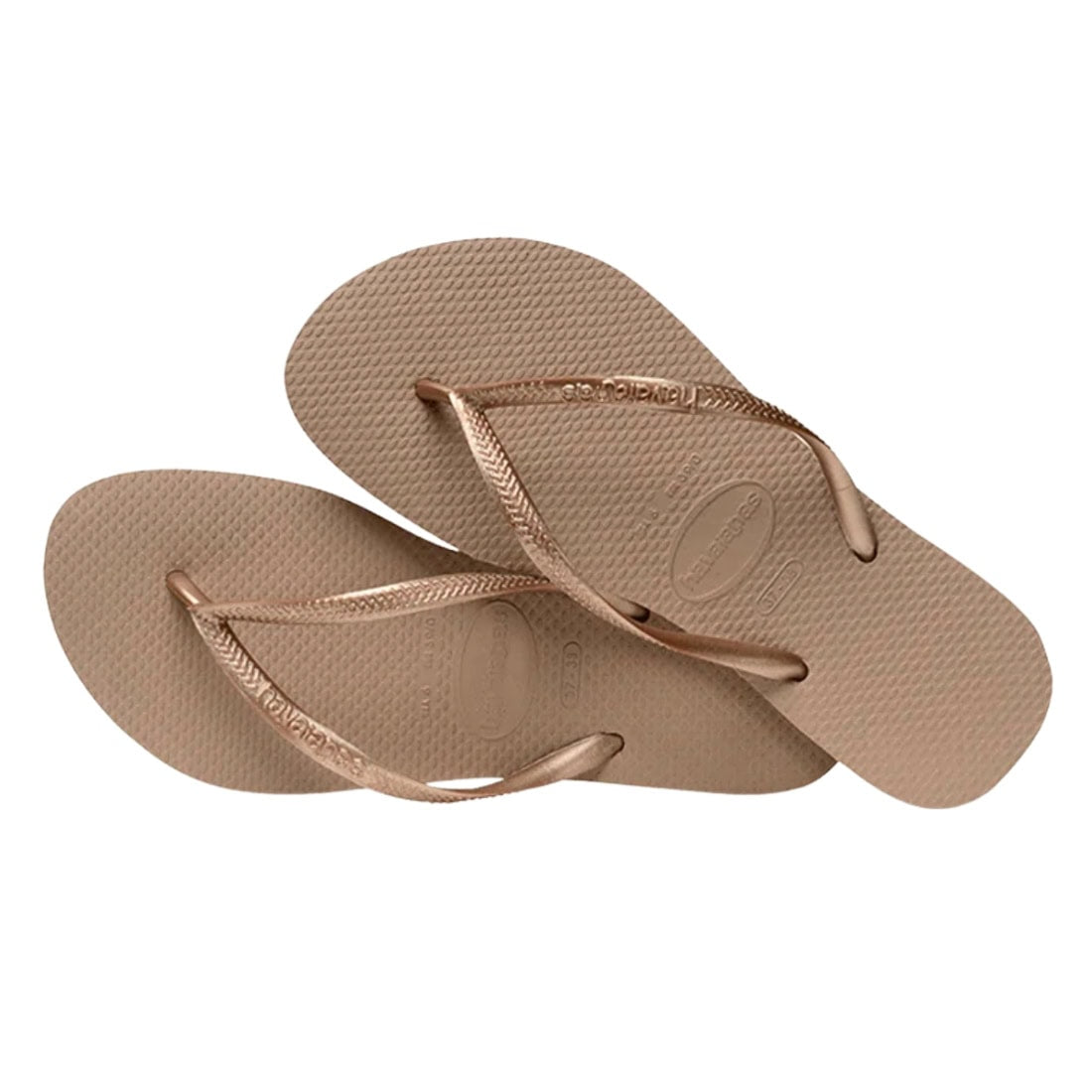 Ladies gold havaianas flip flops online