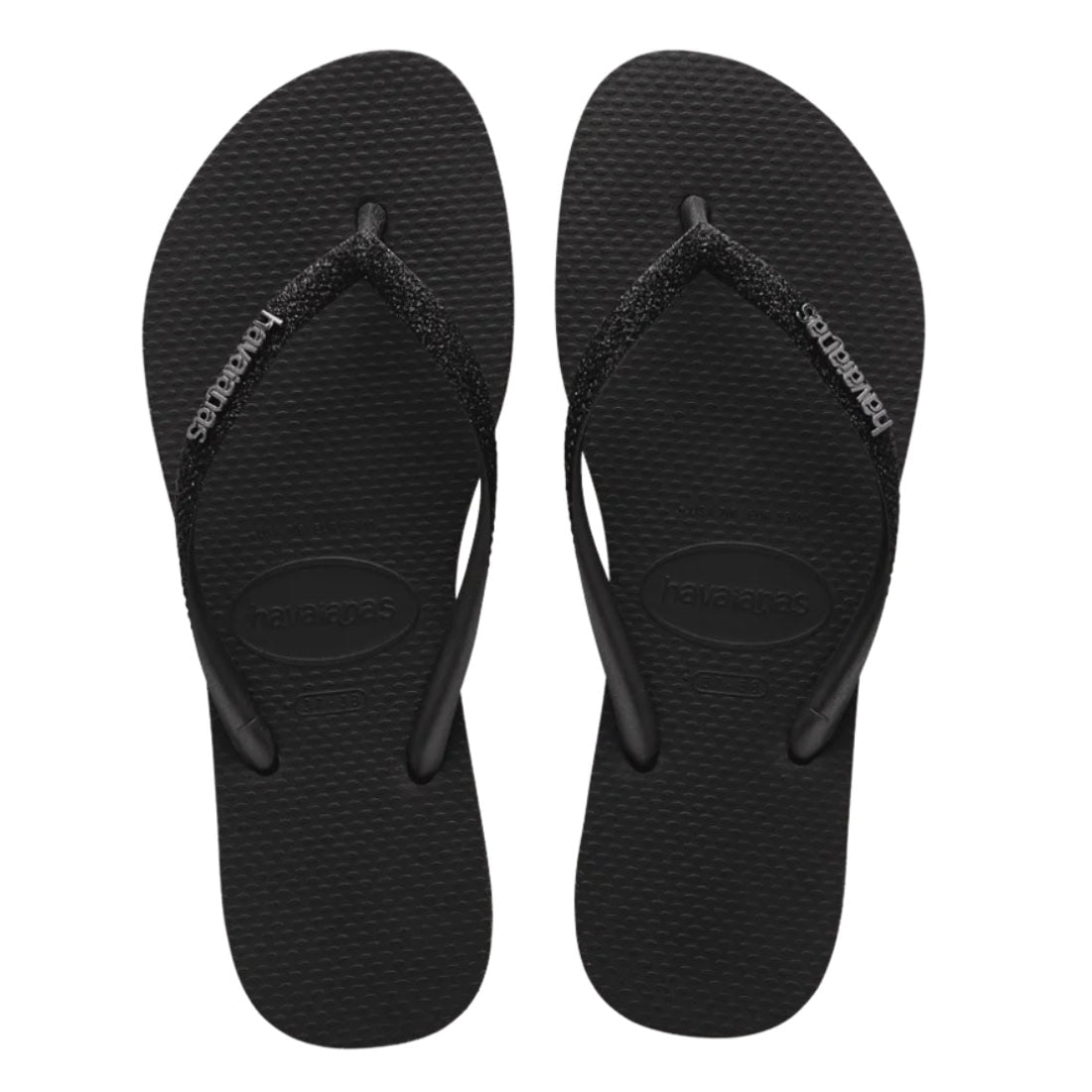 Havaianas Womens Sparkle Me II Flip Flop Sandals - Black - Womens Flip Flops by Havaianas