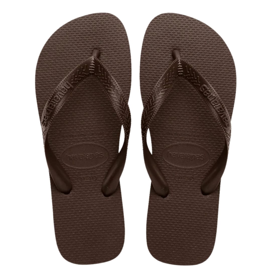 Havaianas Womens Top Senses Flip Flop Sandals - Dark Brown - Womens Flip Flops by Havaianas