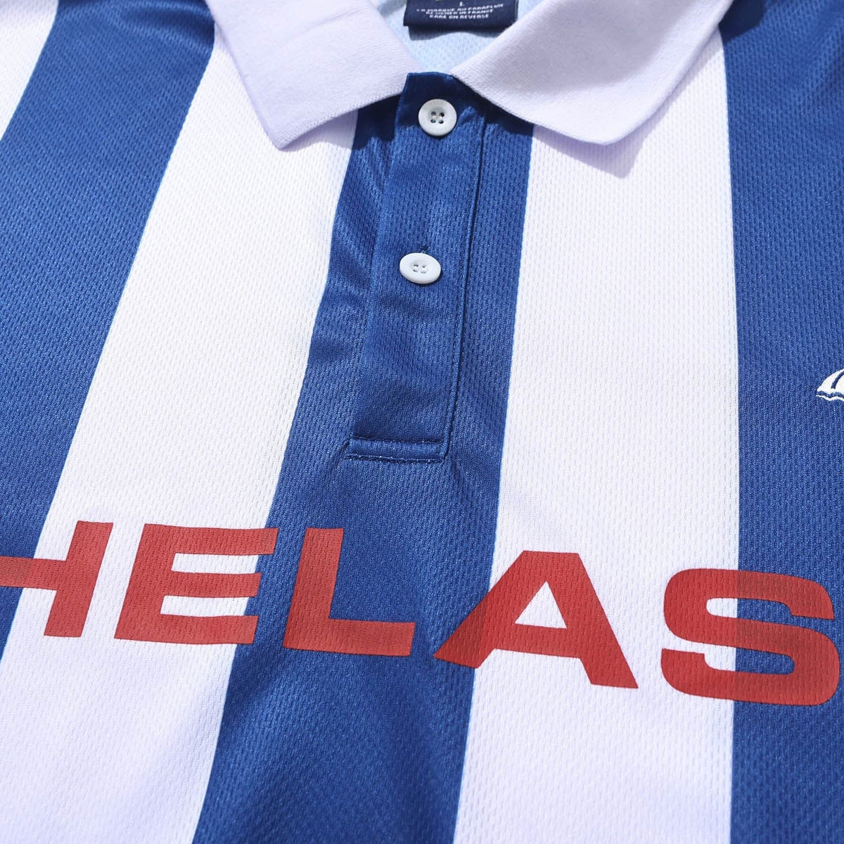 Helas Blokecore Longsleeve Polo Shirt - Blue