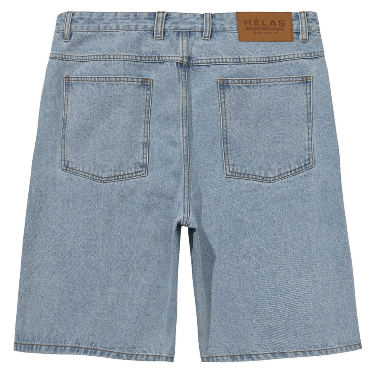 Helas Classic Denim Shorts - Washed Light Blue - Mens Denim Shorts by Helas