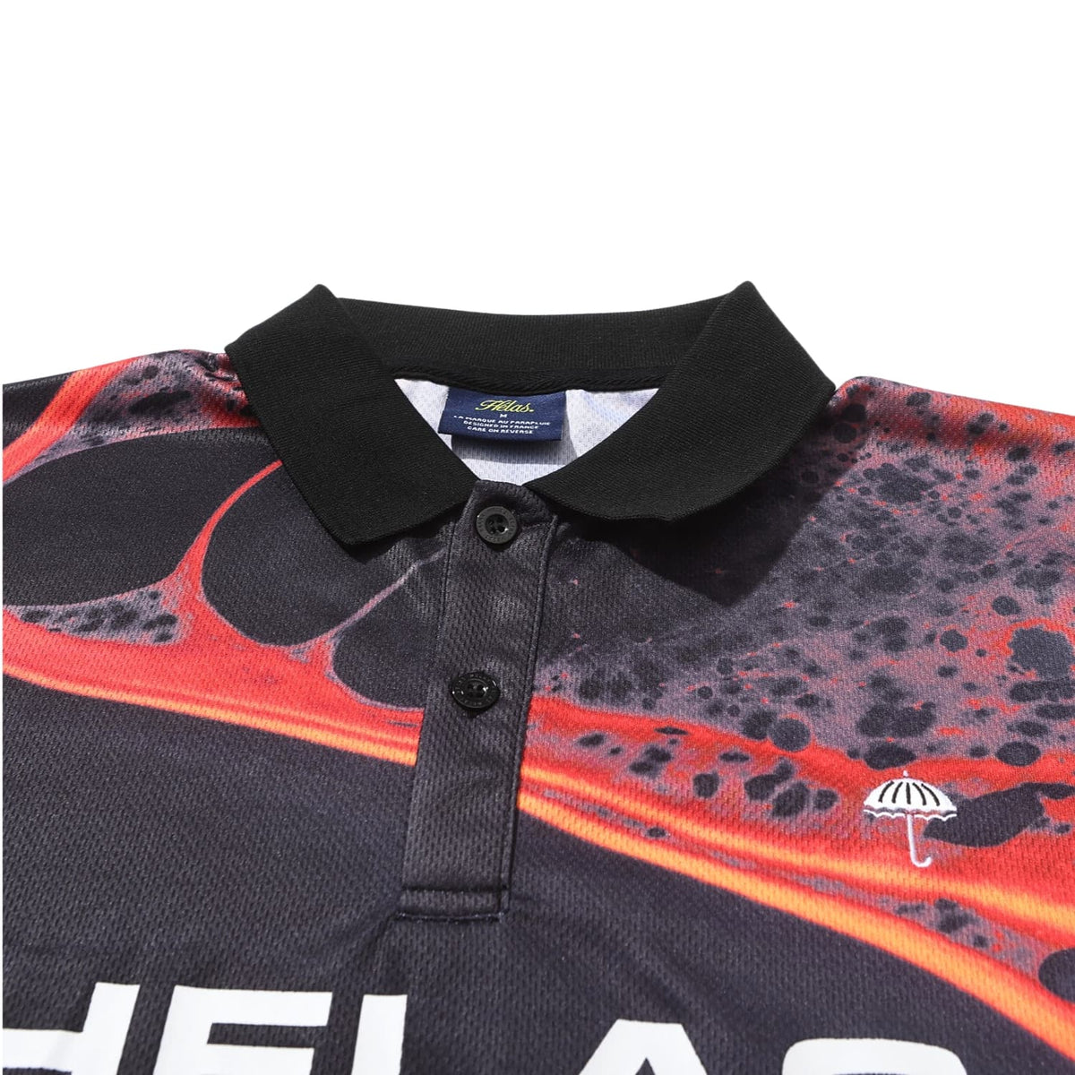 Helas Liquid Longsleeve Polo Shirt - Black - Mens Polo Shirt by Helas