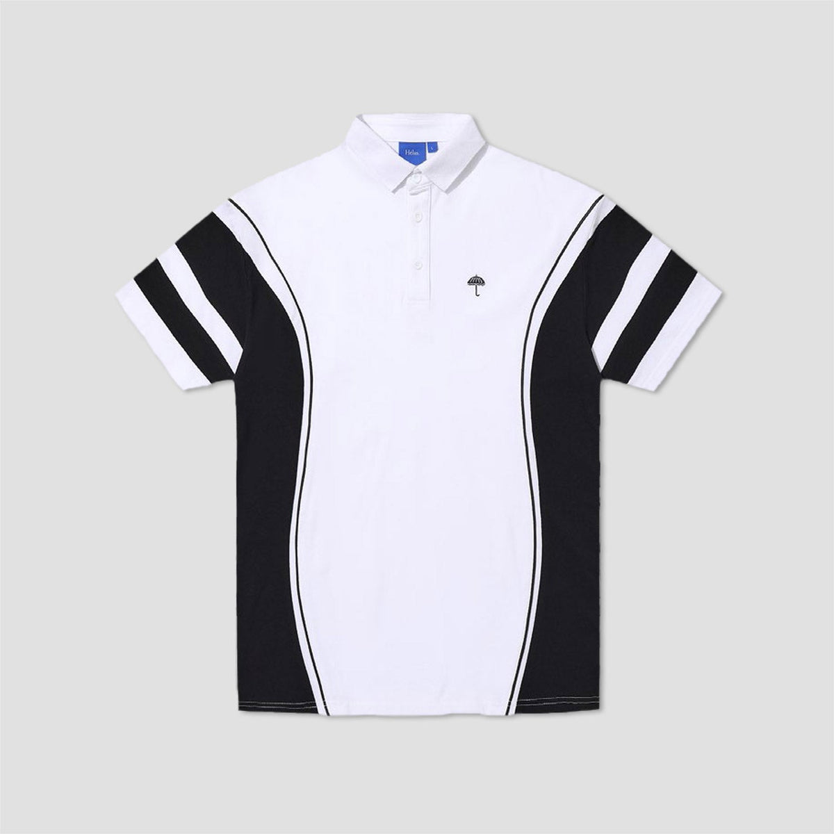 Helas Match Point Polo Shirt - White/Black - Mens Polo Shirt by Helas