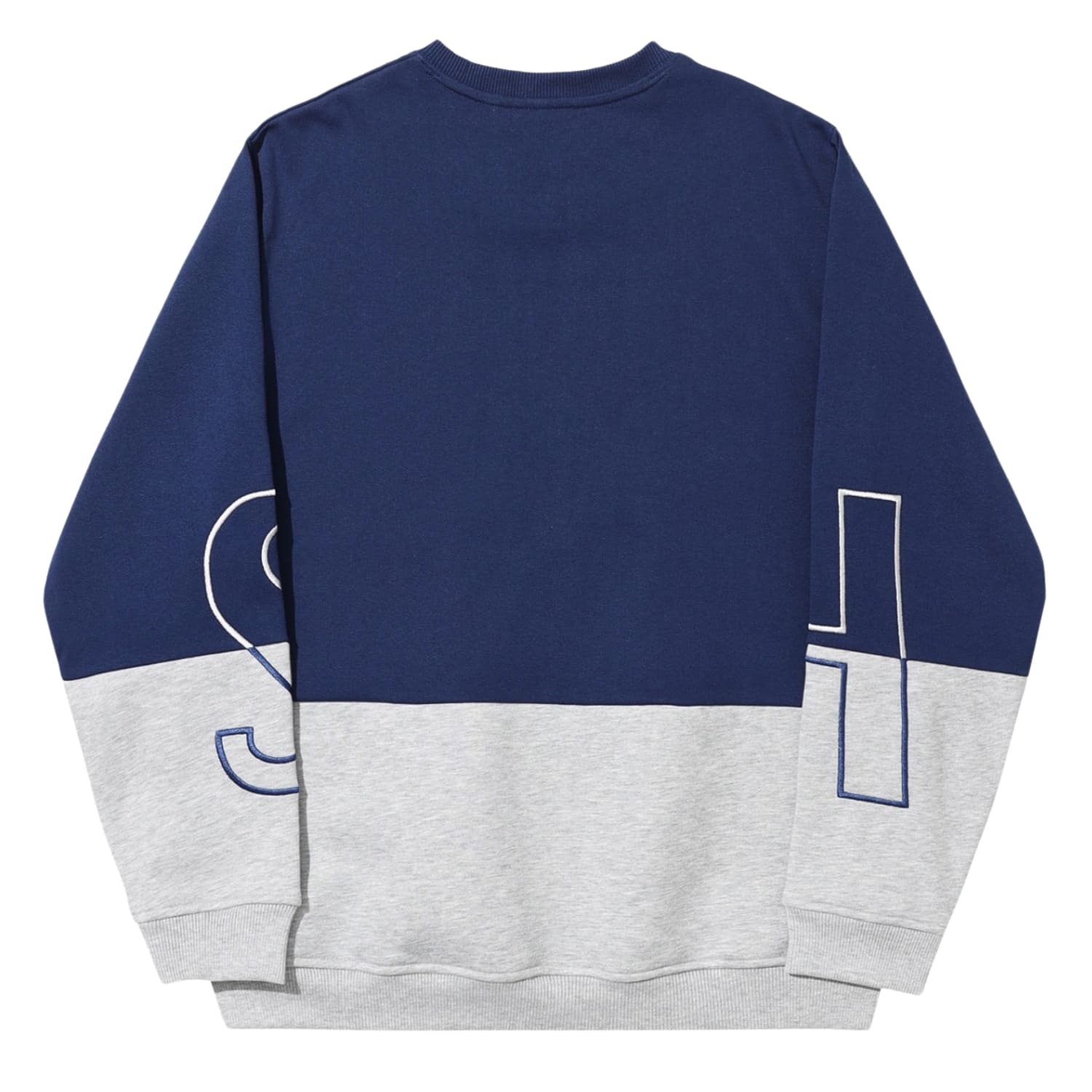 Helas Negative Crewneck Sweatshirt - Heather Grey Navy - Mens Crew Neck Sweatshirt by Helas