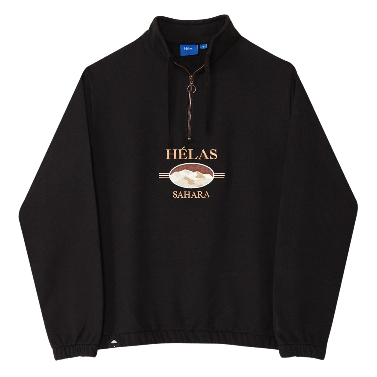 Helas Sahara Quarter Zip - Black - Mens Pullover Hoodie by Helas