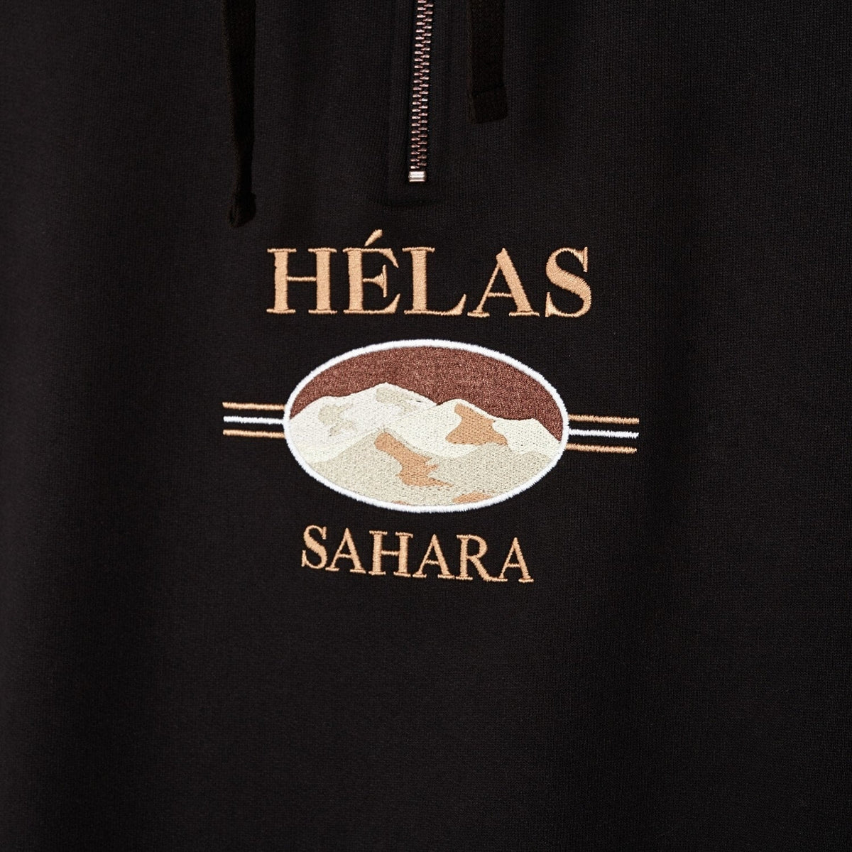 Helas Sahara Quarter Zip - Black - Mens Pullover Hoodie by Helas