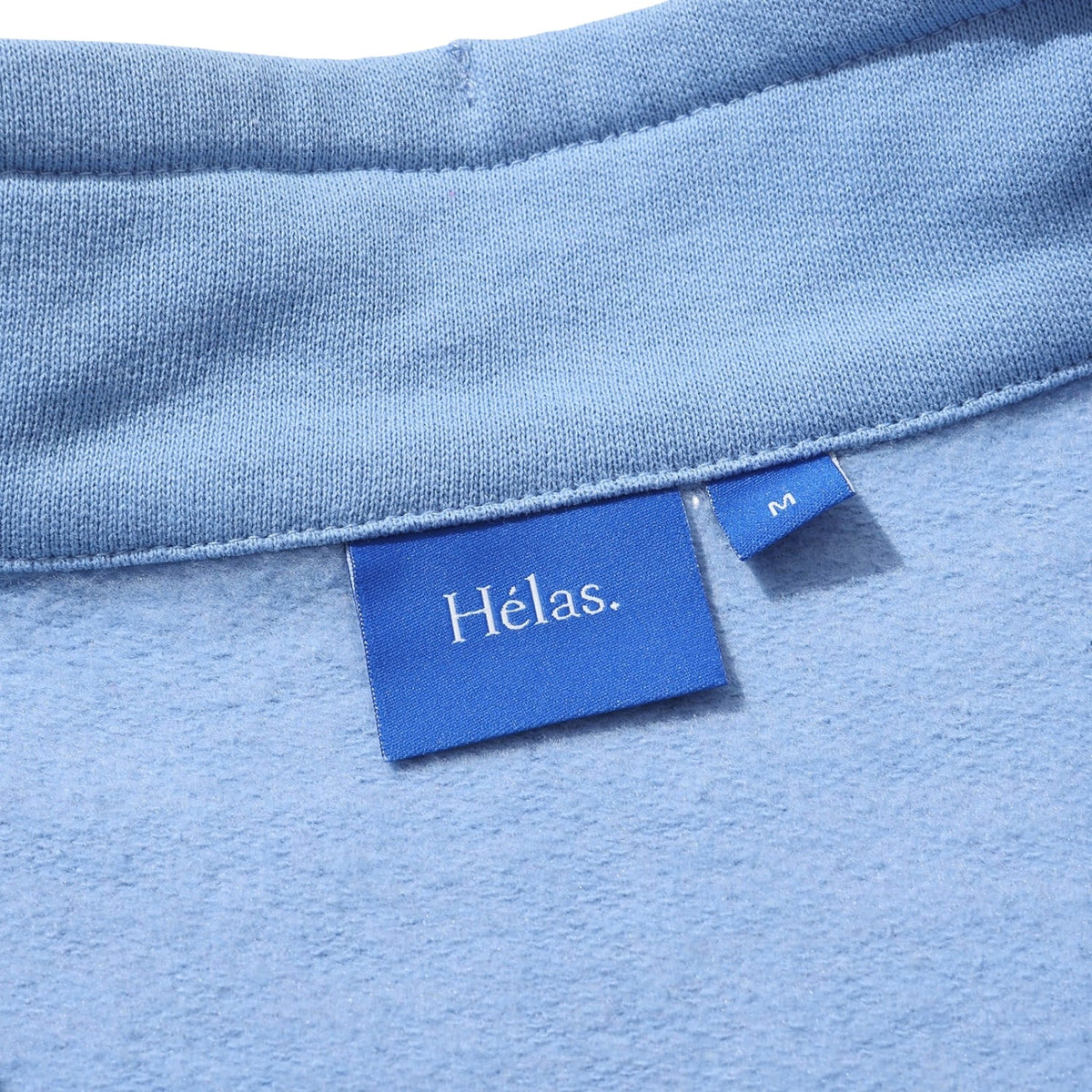 Helas Save Helas Quarter Zip - Grey Blue - Mens Pullover Hoodie by Helas