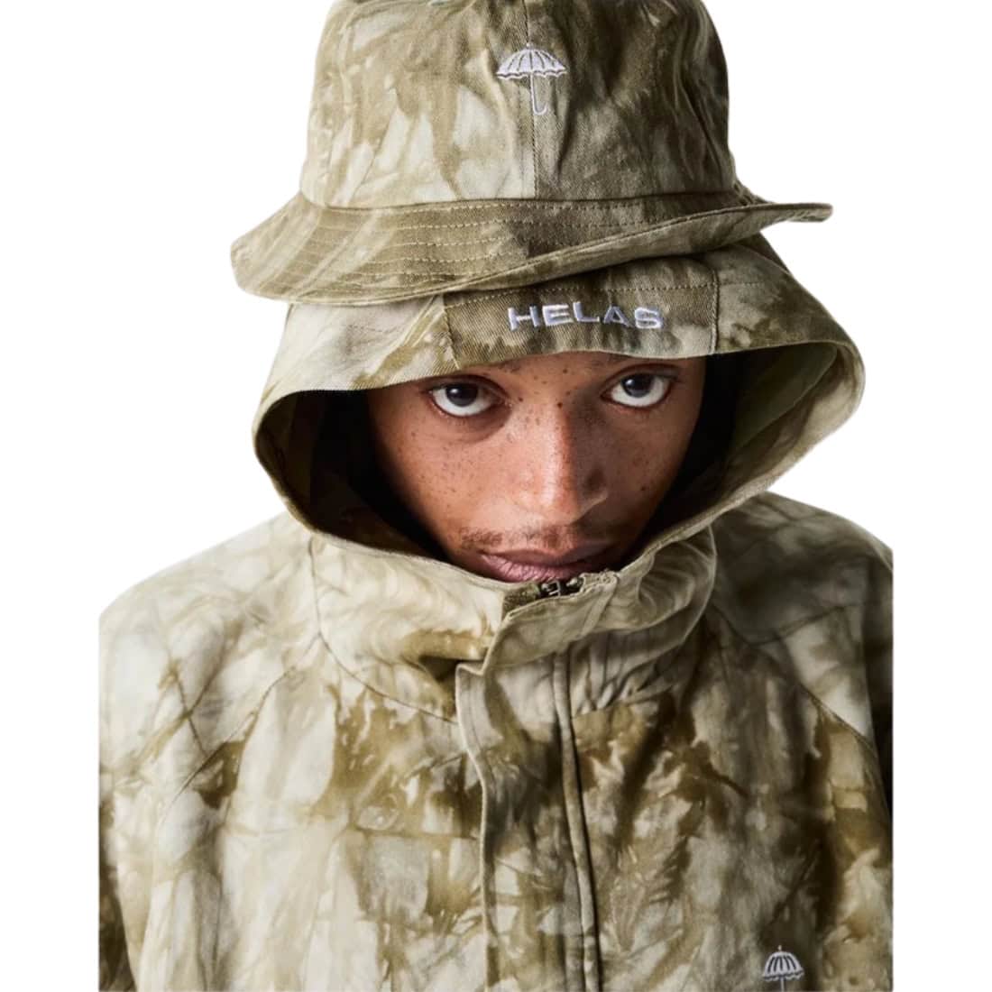 Helas Tie Camo Quarter Zip Jacket - Beige - Mens Casual Jacket by Helas