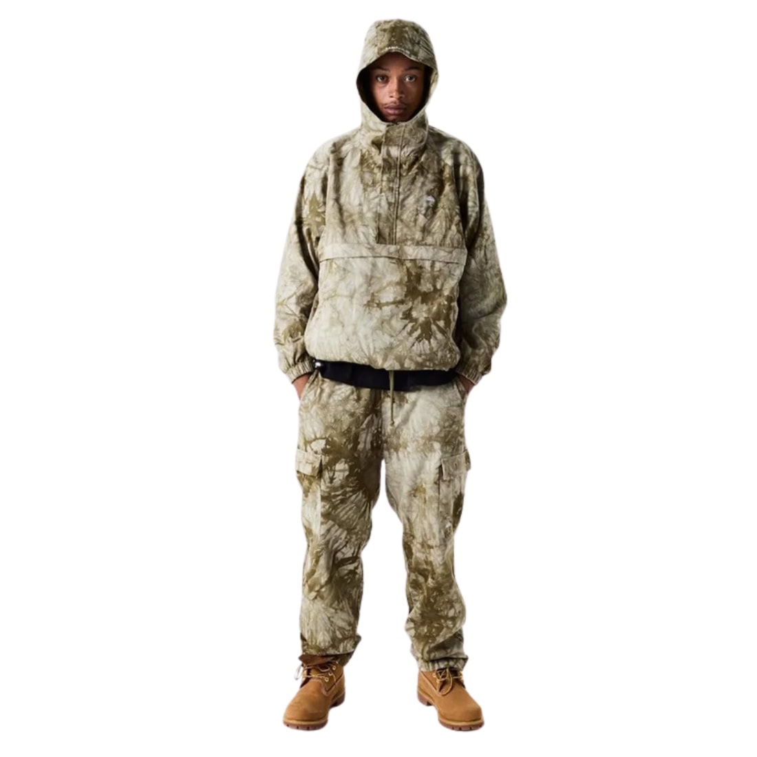 Helas Tie Camo Quarter Zip Jacket - Beige - Mens Casual Jacket by Helas