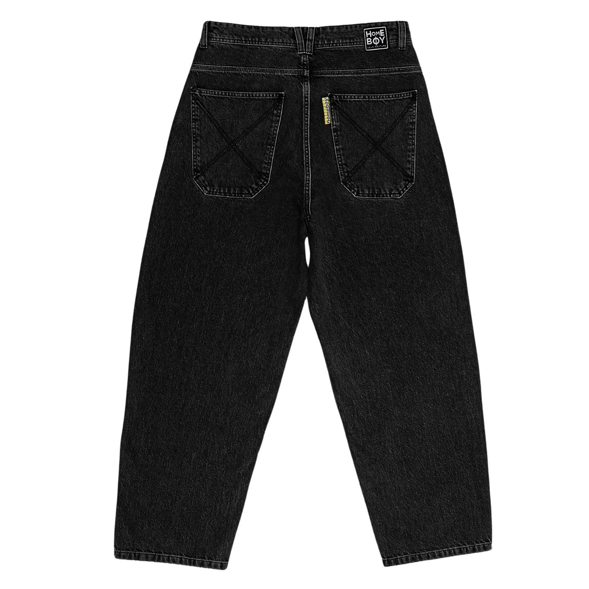 Home Boy X-Tra Monster Baggy Denim - Washed Black - Mens Relaxed/Loose Denim Jeans by Home Boy