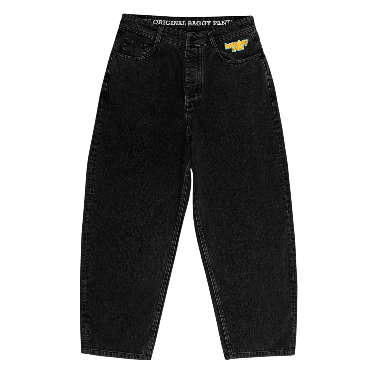 Home Boy X-Tra Monster Baggy Denim - Washed Black - Mens Relaxed/Loose Denim Jeans by Home Boy