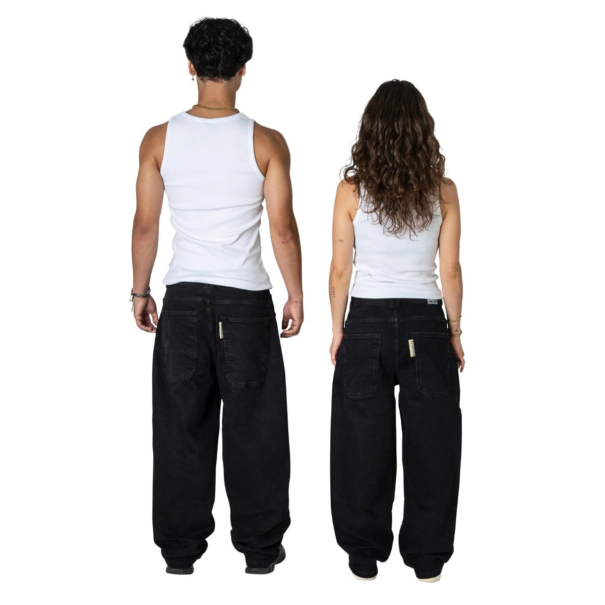 Home Boy X-Tra Monster Baggy Denim - Washed Black - Mens Relaxed/Loose Denim Jeans by Home Boy