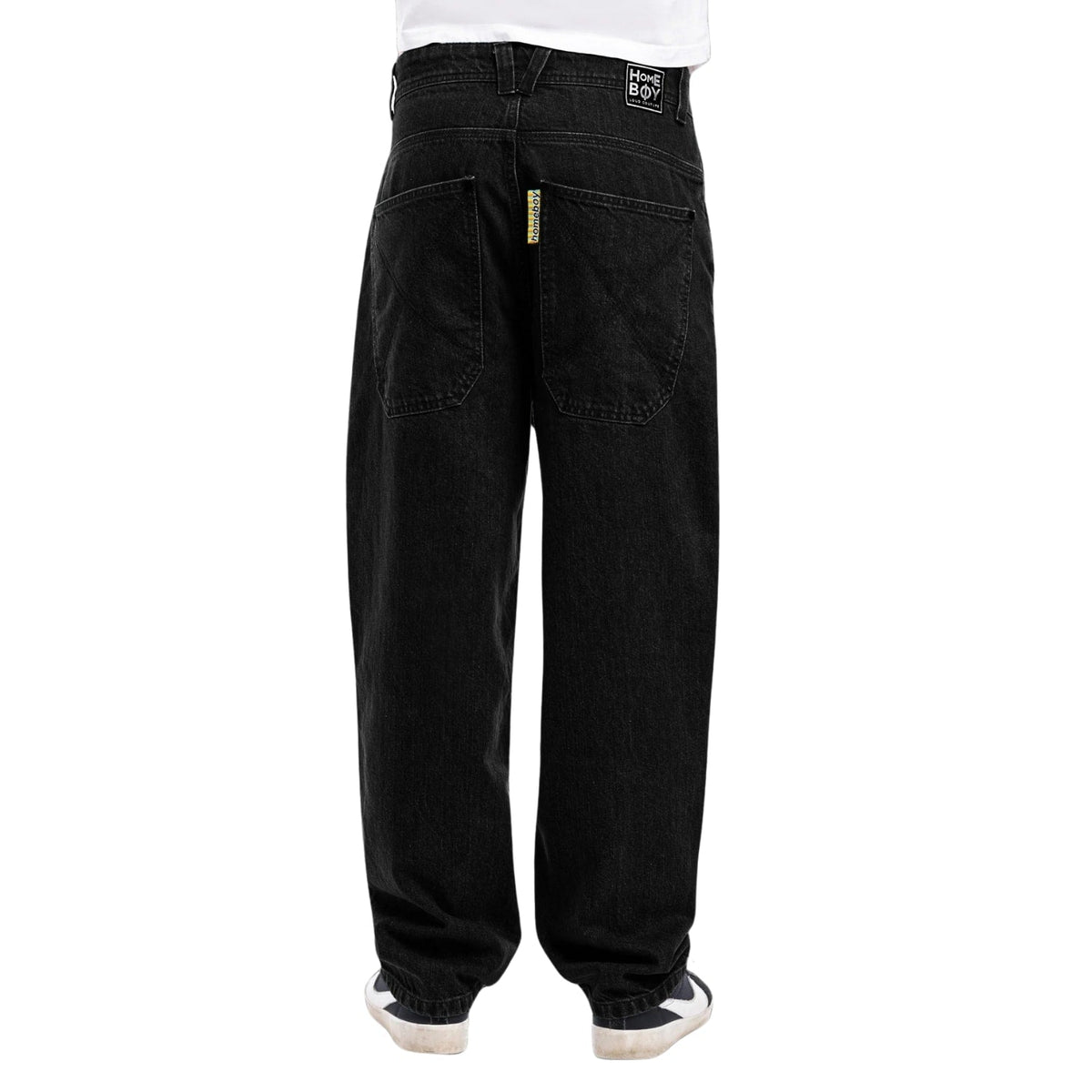 Home Boy X-Tra Baggy Denim - Washed Black - Mens Relaxed/Loose Denim Jeans by Home Boy