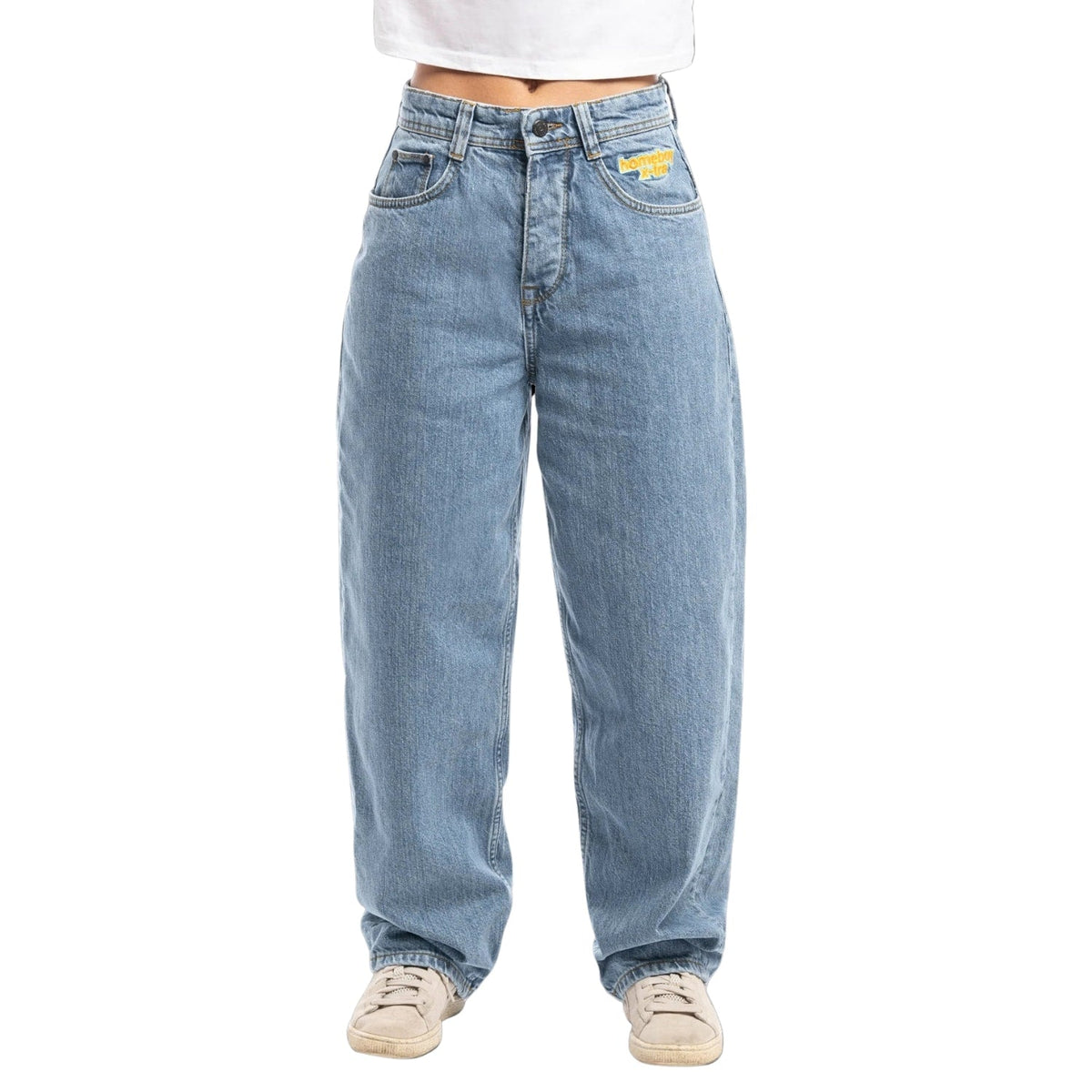 Home Boy X-Tra Monster Baggy Denim - Moon - Mens Relaxed/Loose Denim Jeans by Home Boy