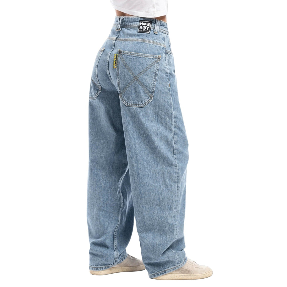 Home Boy X-Tra Monster Baggy Denim - Moon - Mens Relaxed/Loose Denim Jeans by Home Boy