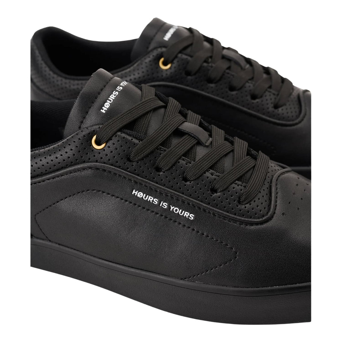 Høurs Is Yours Herman Code V2 Skate Shoes - Black Leather - Mens Skate Shoes by Høurs is Yours