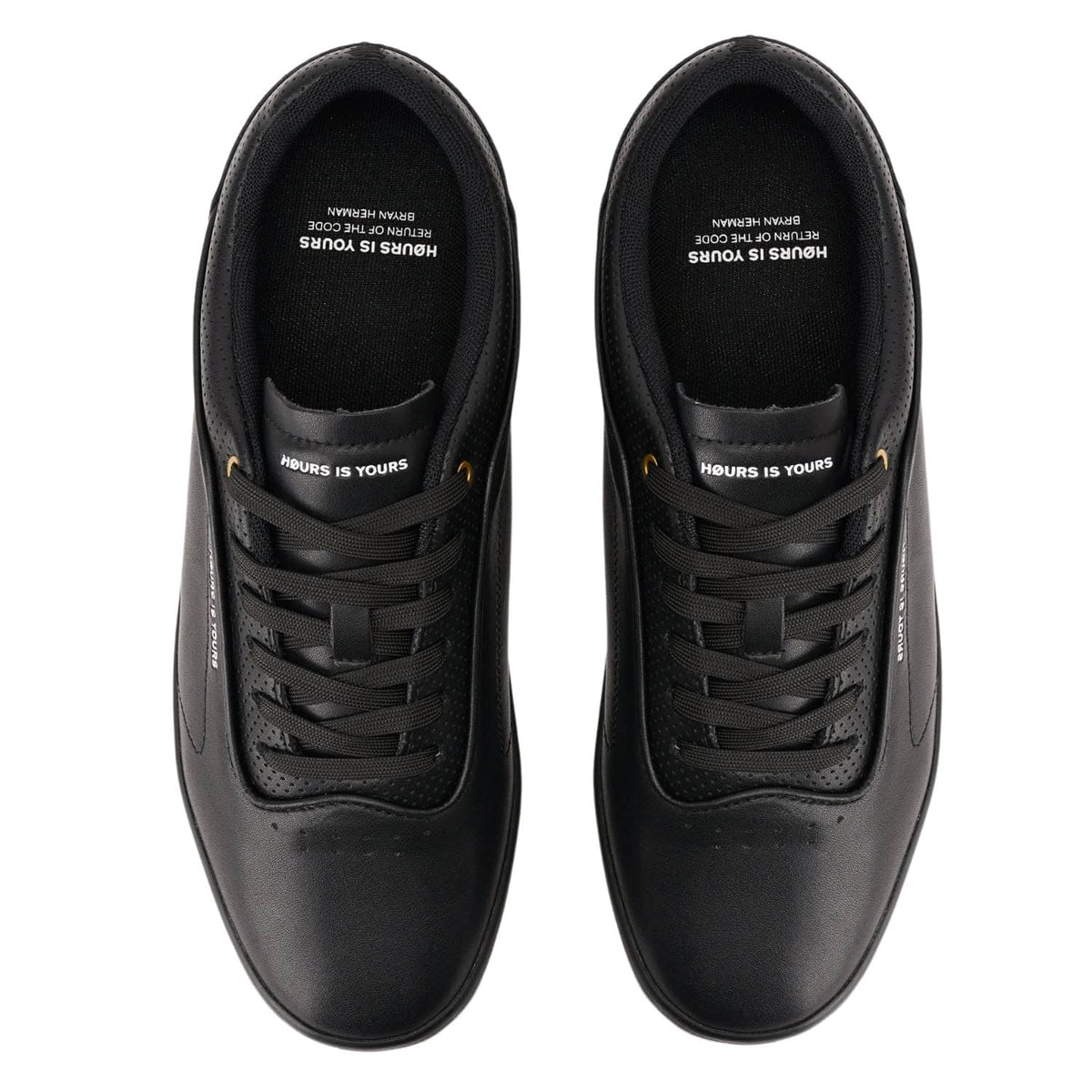 Høurs Is Yours Herman Code V2 Skate Shoes - Black Leather - Mens Skate Shoes by Høurs is Yours