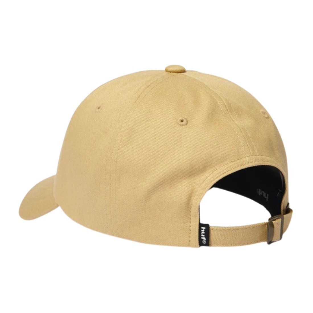 Huf 89 Embroidered 6 Panel Curved Hat - Khaki/White - Strapback Cap by Huf One Size