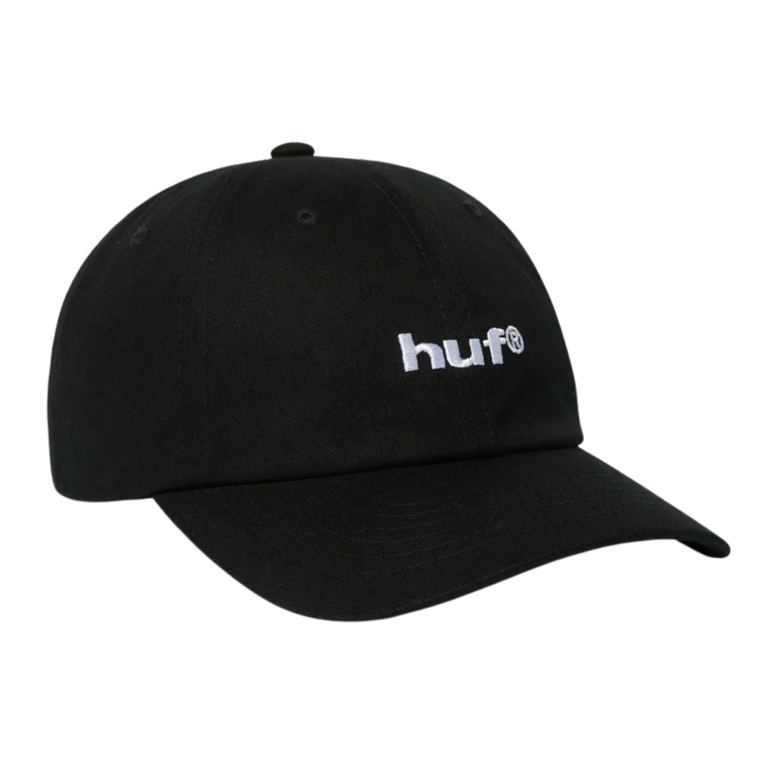 Huf 89 Embroidered 6 Panel CV Hat - Black/White - Snapback Cap by Huf One Size