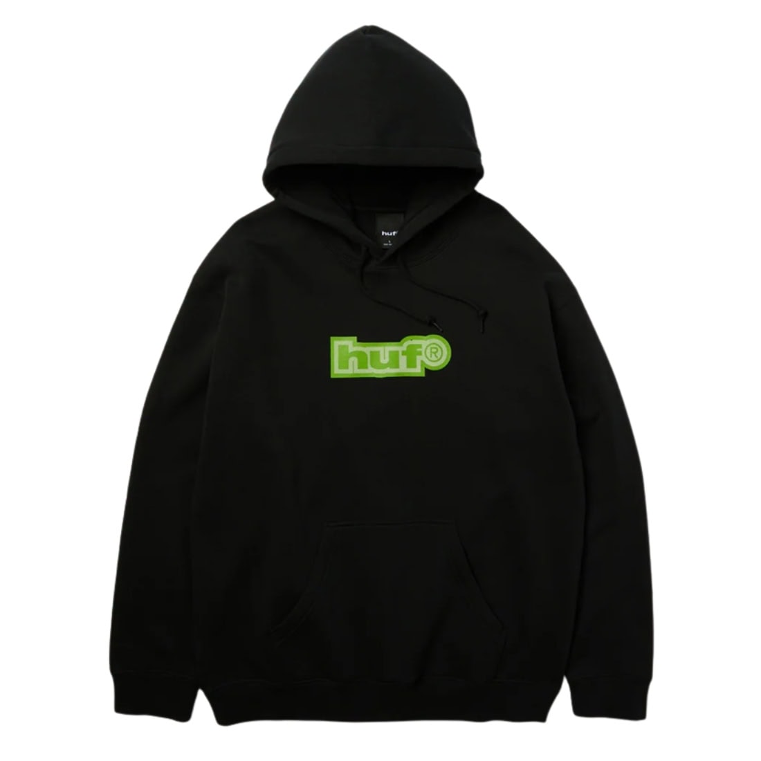 Huf 89 Outline Pullover Hoodie - Black - Mens Pullover Hoodie by Huf