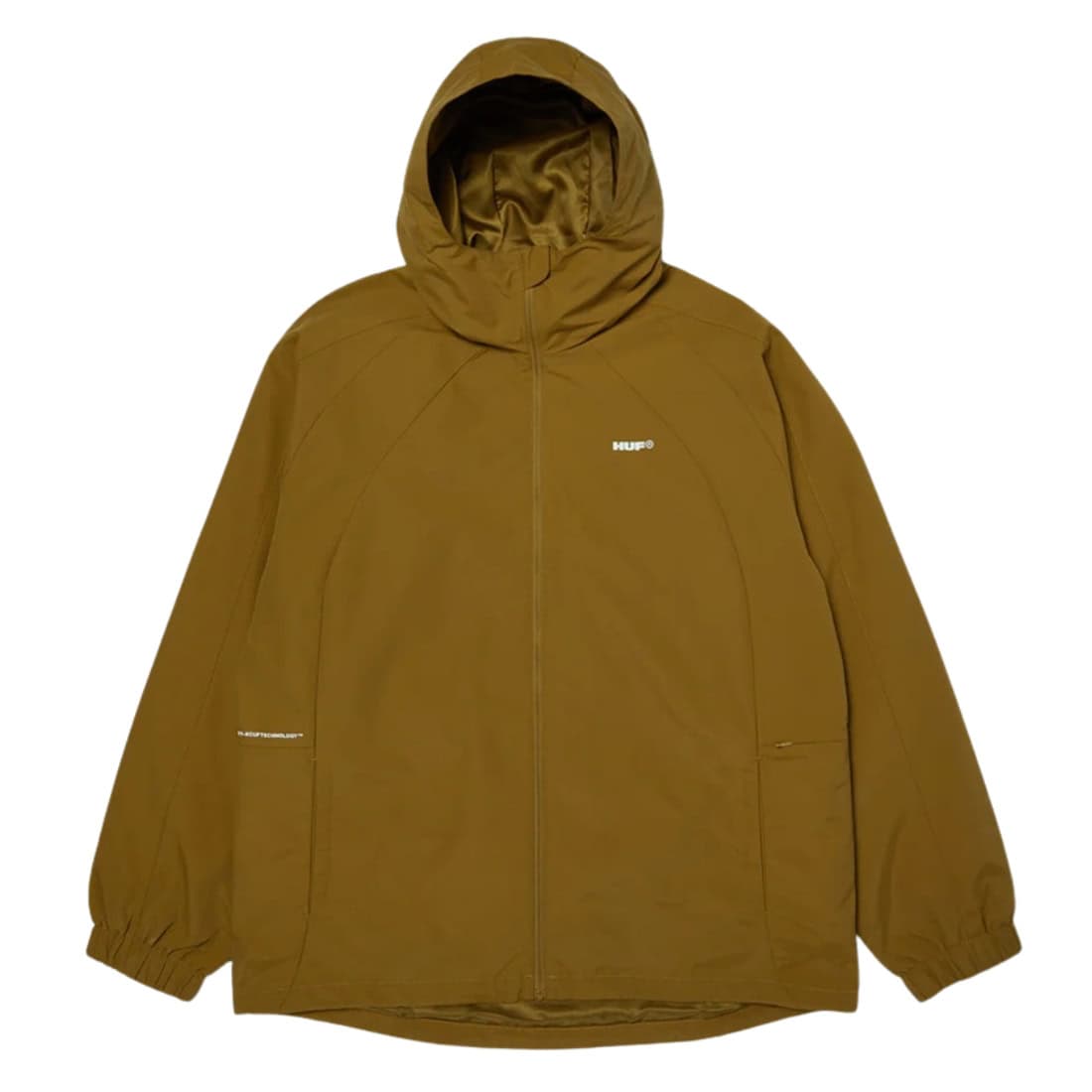 Huf All Caps Shell Jacket - Rich Brown - Mens Windbreaker/Rain Jacket by Huf