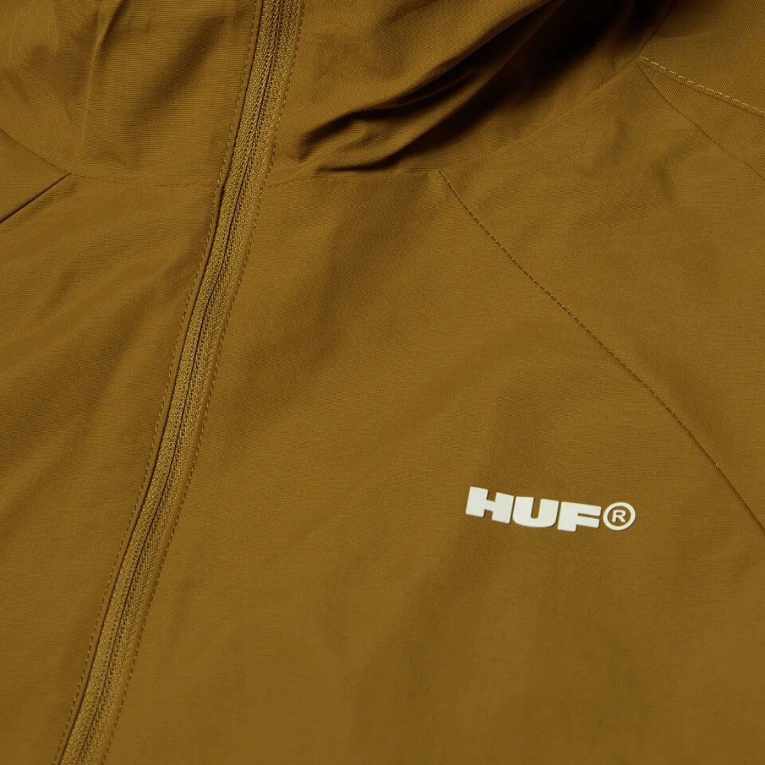 Huf All Caps Shell Jacket - Rich Brown - Mens Windbreaker/Rain Jacket by Huf