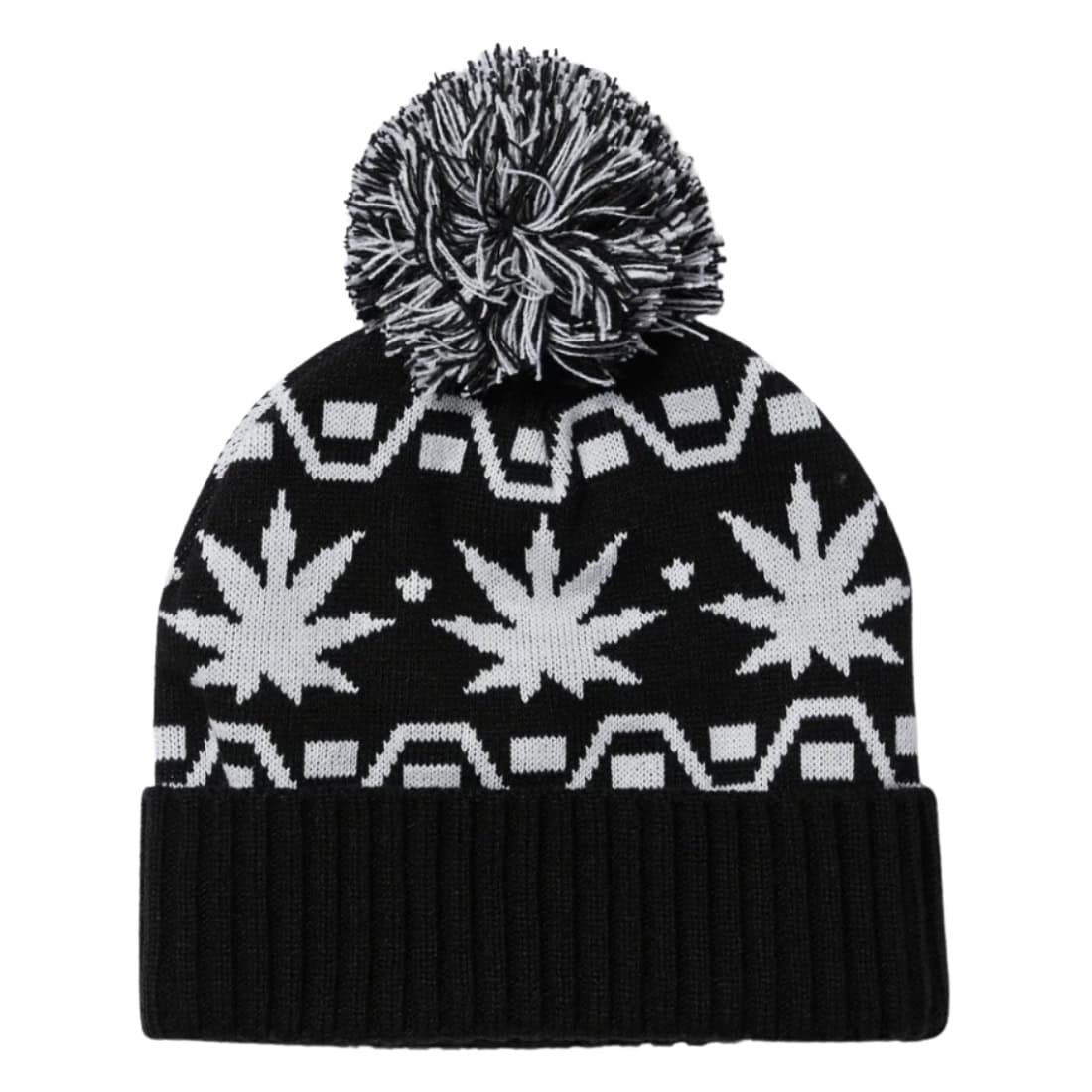 Huf Apres Cuff Pom Beanie - Black - Pom Beanie by Huf