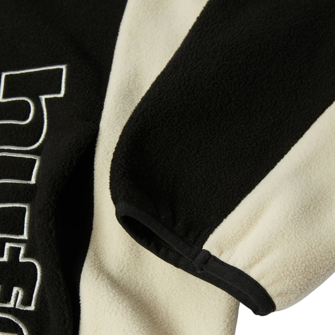 Huf Basecamp Quarter Zip Polar Fleece - Black - Mens Pullover Hoodie by Huf