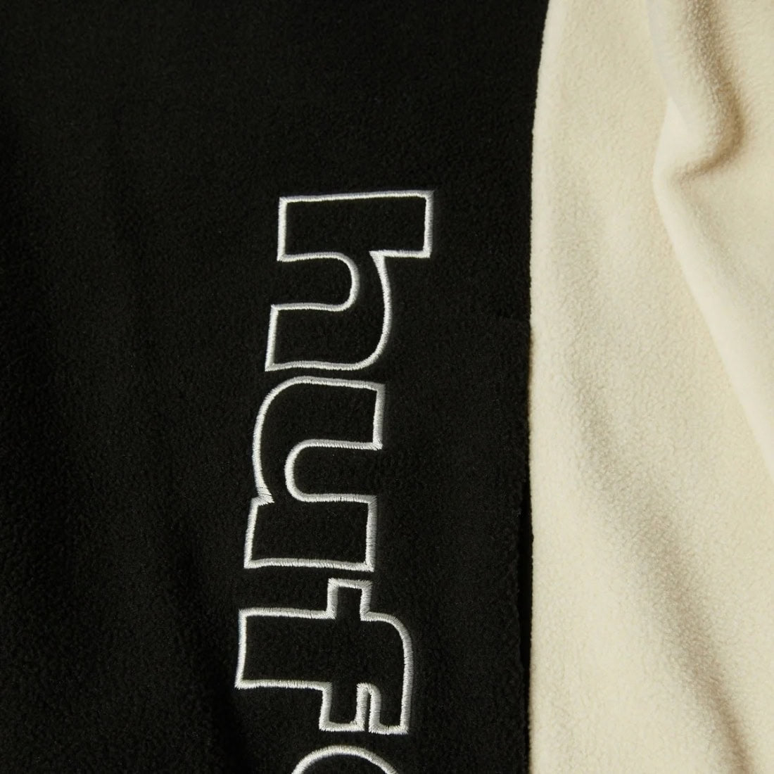 Huf Basecamp Quarter Zip Polar Fleece - Black - Mens Pullover Hoodie by Huf