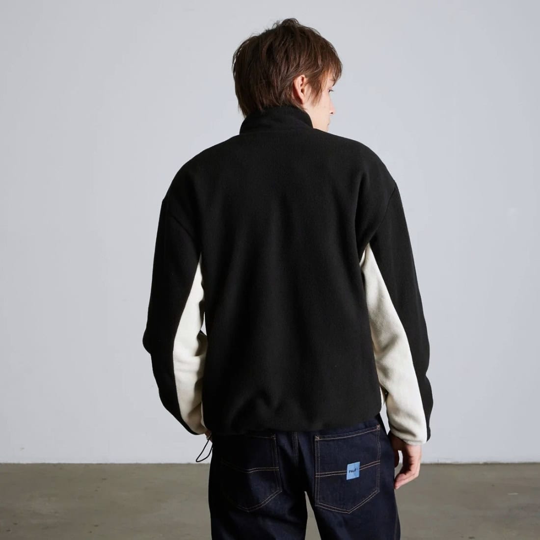 Huf Basecamp Quarter Zip Polar Fleece - Black - Mens Pullover Hoodie by Huf