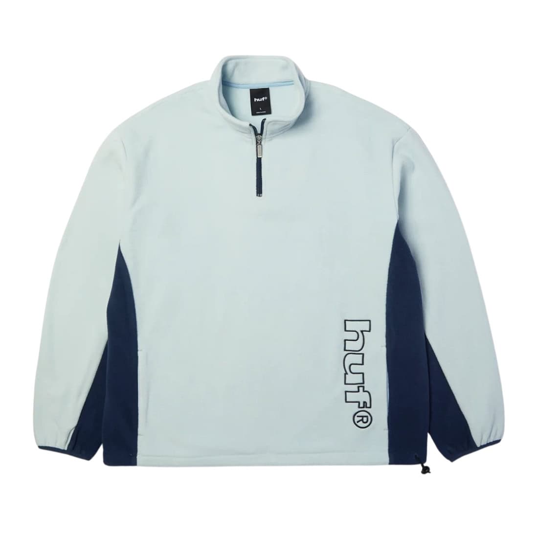 Huf Basecamp Quarter Zip Polar Fleece - Sky Blue - Mens Pullover Hoodie by Huf