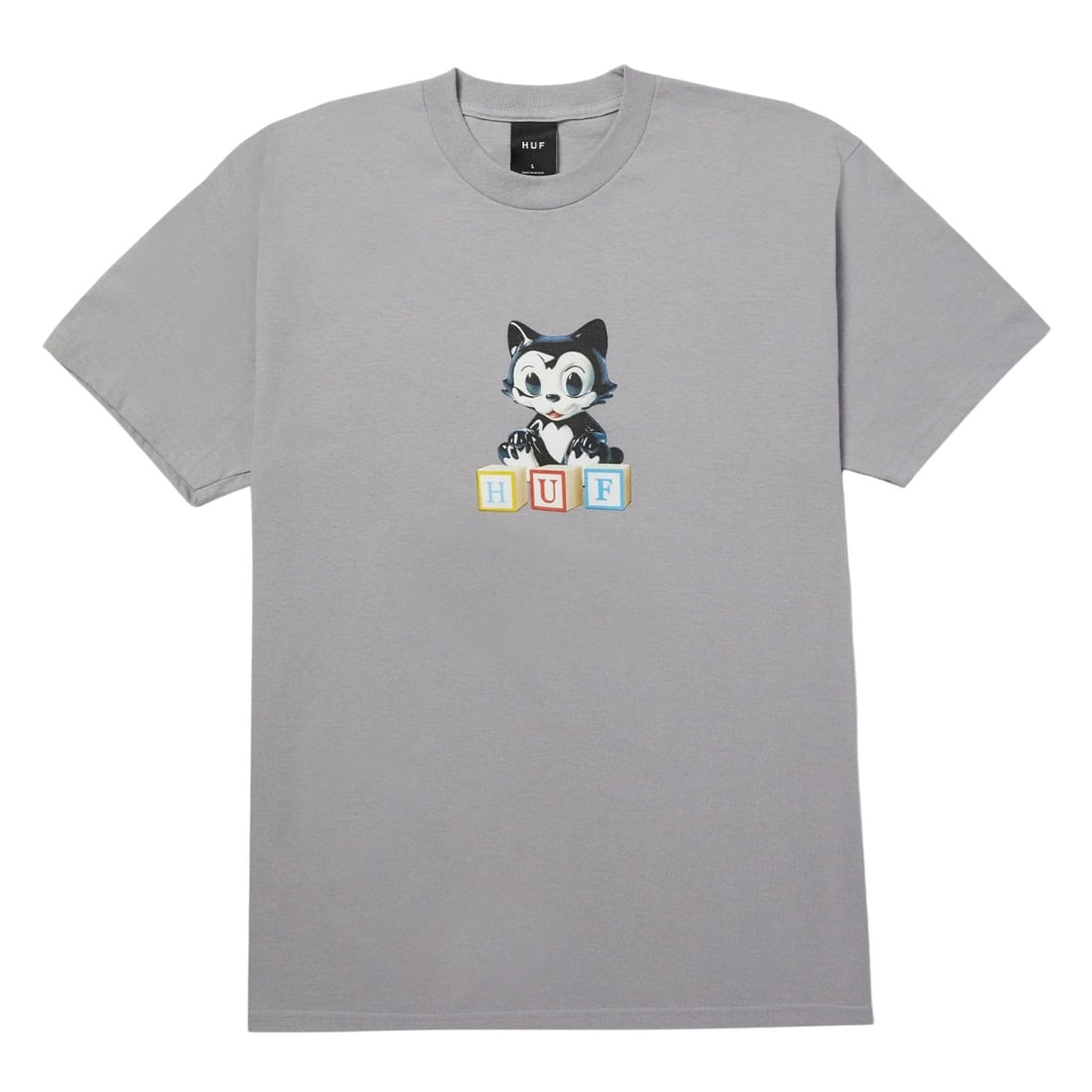 Huf Blocks T-Shirt - Lilac Chalk - Mens Graphic T-Shirt by Huf
