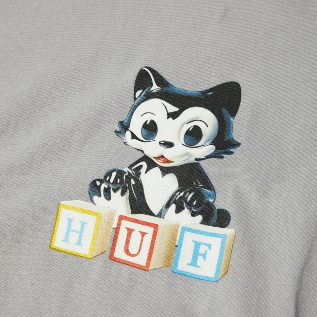 Huf Blocks T-Shirt - Lilac Chalk - Mens Graphic T-Shirt by Huf