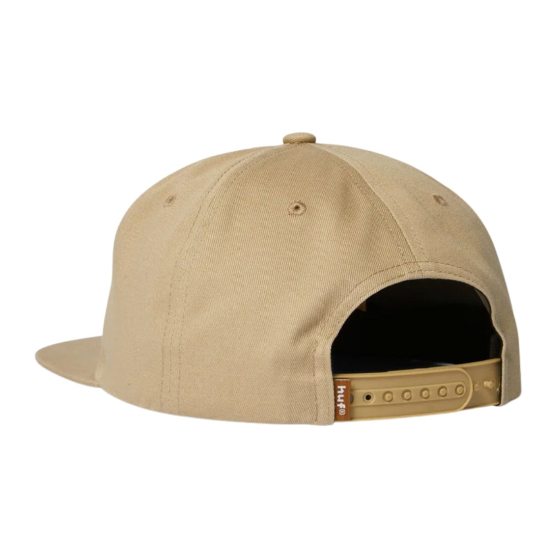 Huf Box Logo Snapback Cap Hat - Tan/Brown - Snapback Cap by Huf One Size
