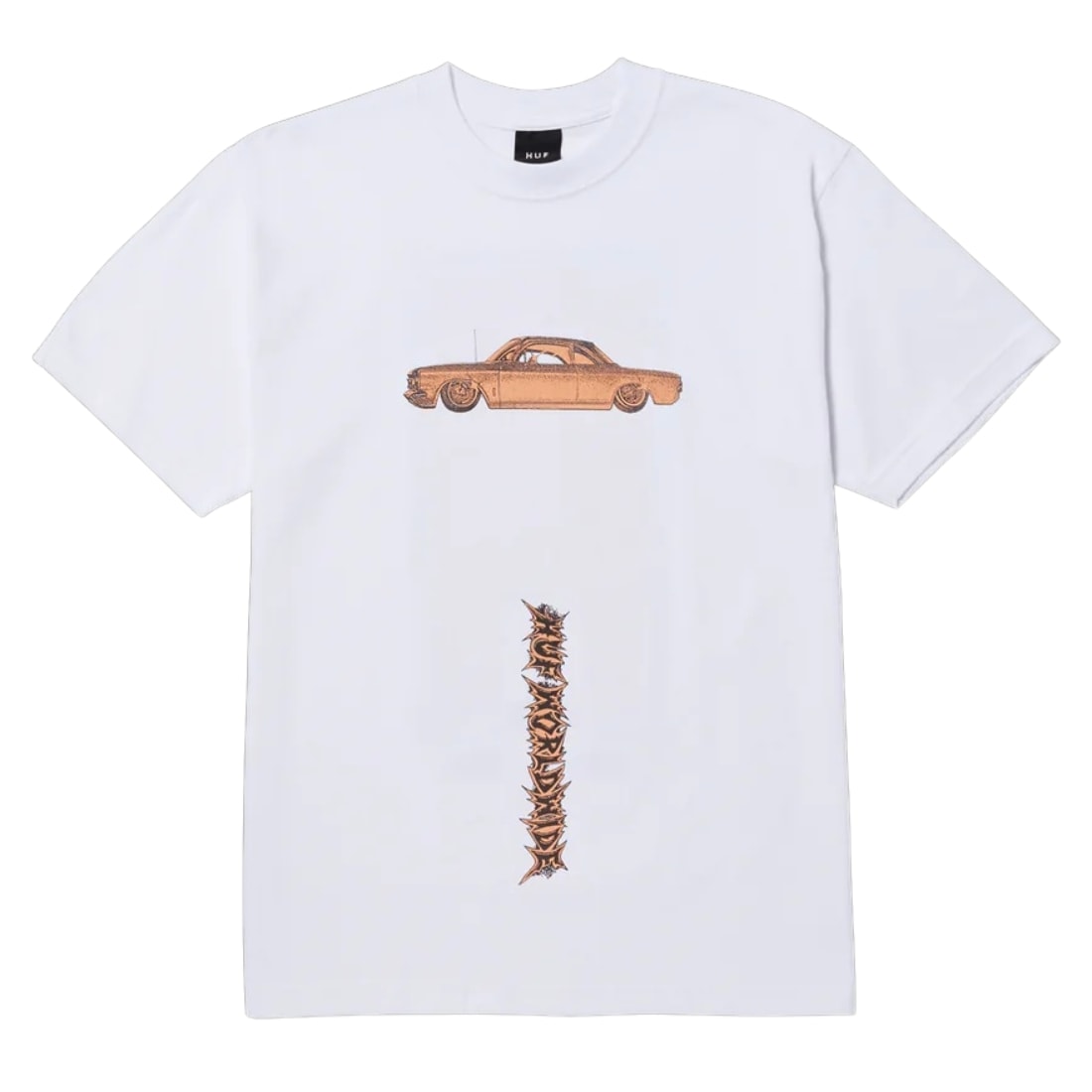 Huf Car Club T-Shirt - White - Mens Graphic T-Shirt by Huf