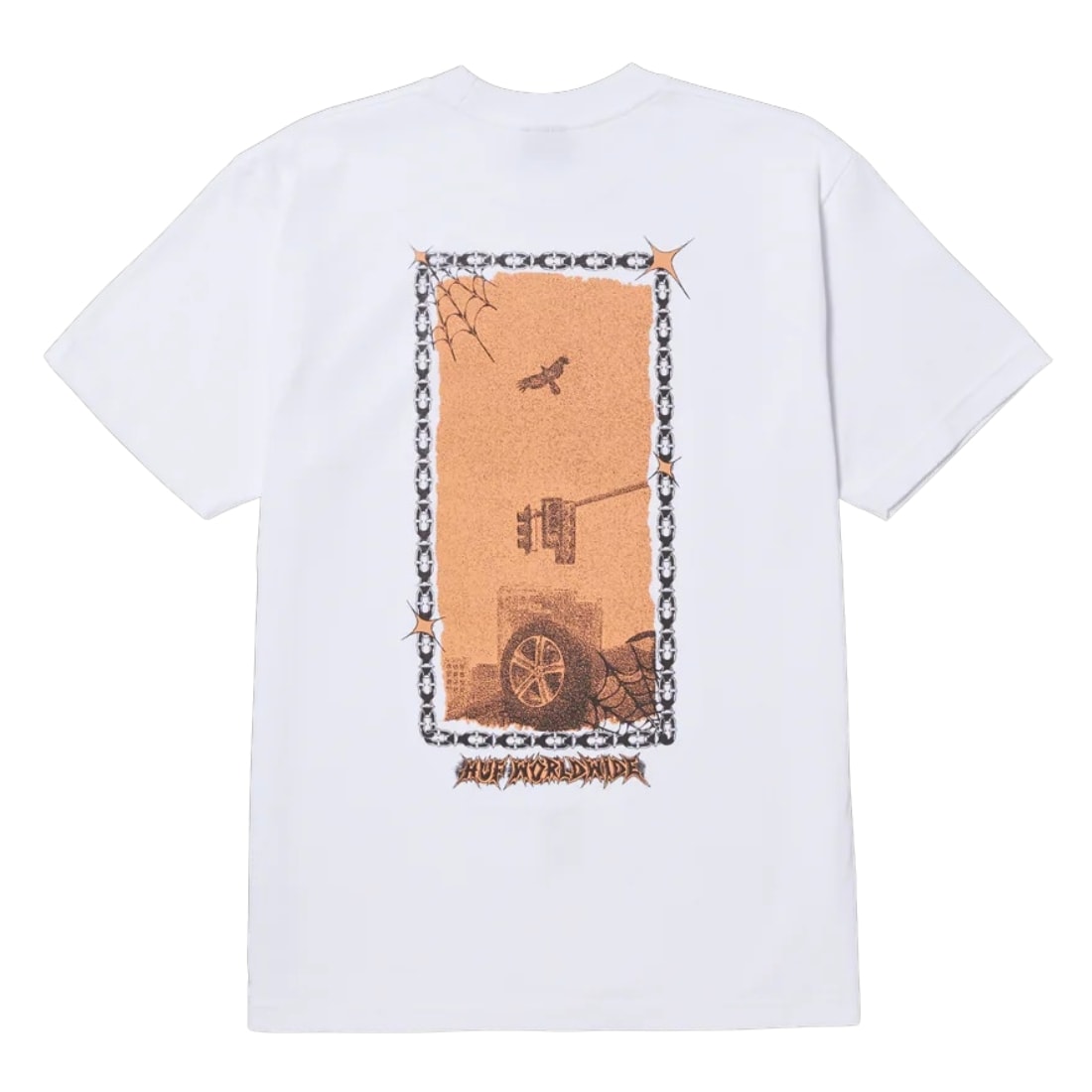 Huf Car Club T-Shirt - White - Mens Graphic T-Shirt by Huf