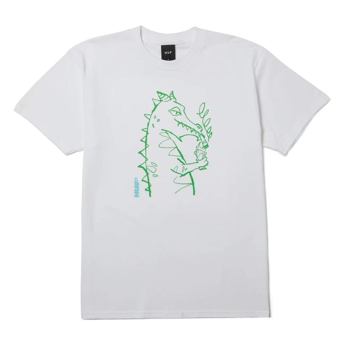 Huf Cash Dragon T-Shirt - White - Mens Graphic T-Shirt by Huf