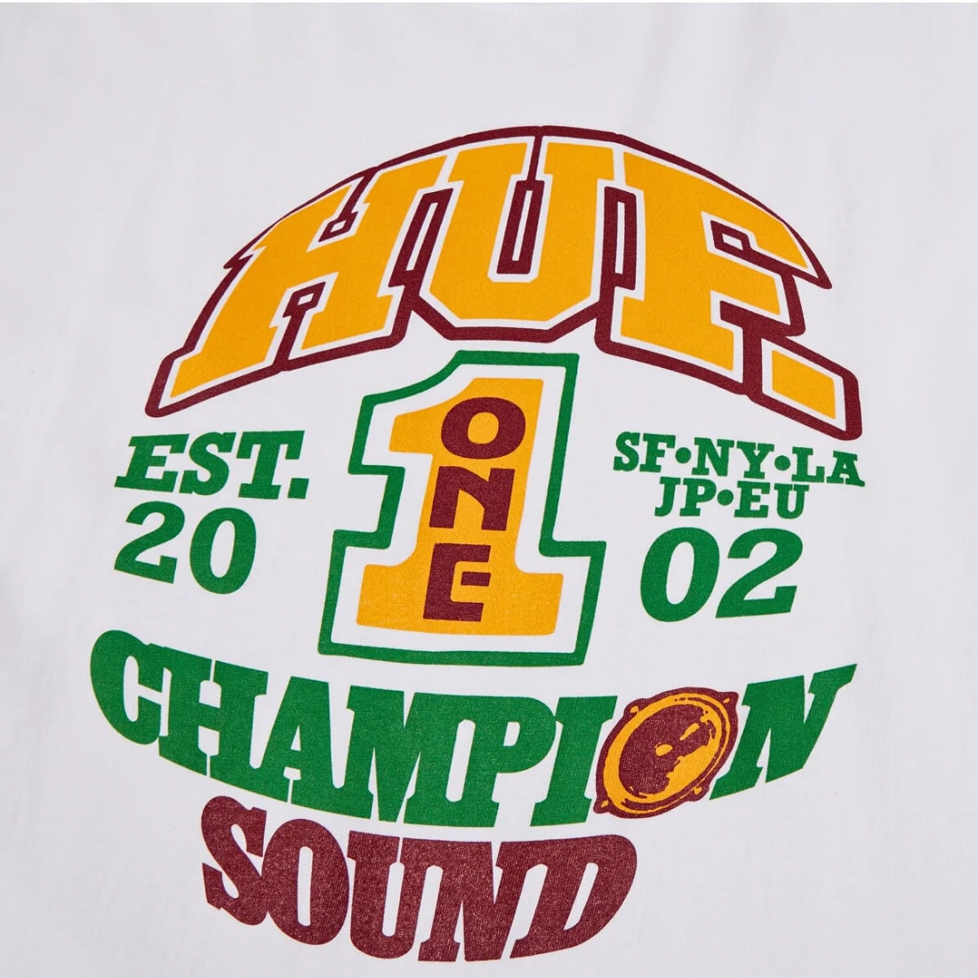 Huf Champion Sound T-Shirt - White - Mens Graphic T-Shirt by Huf