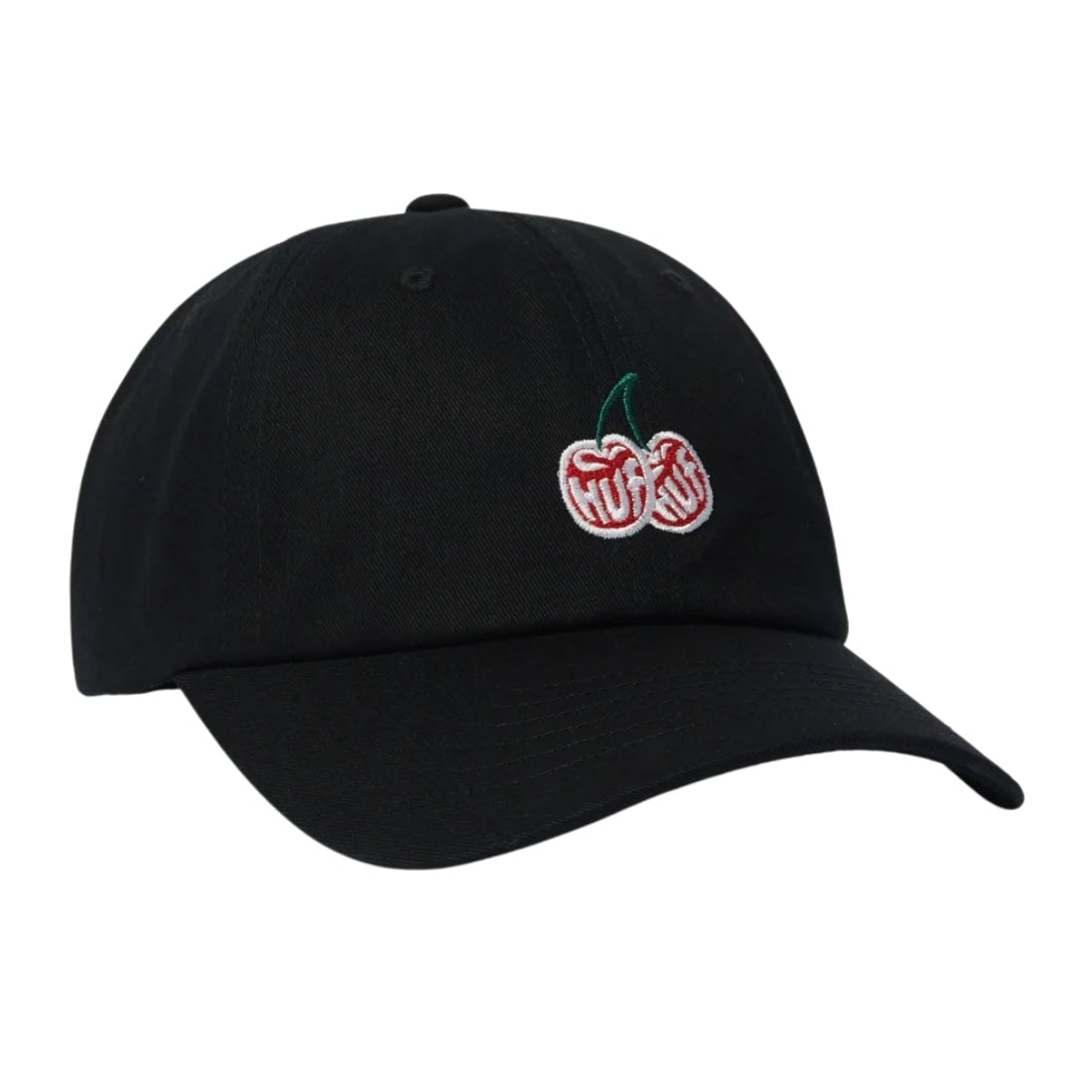 Huf Cherries 6 Panel CV Hat - Black - Strapback Cap by Huf One Size