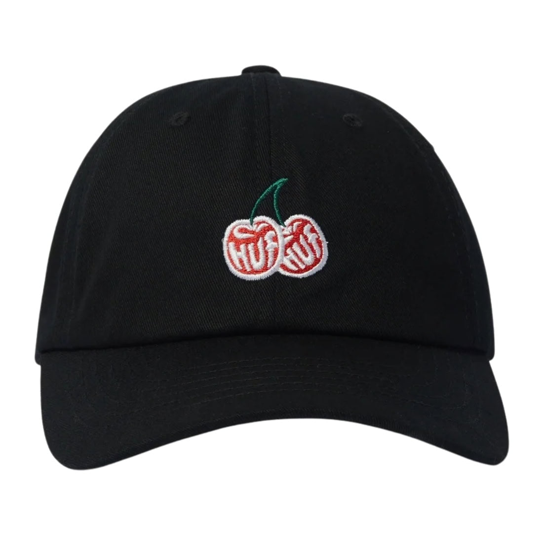 Huf Cherries 6 Panel CV Hat - Black - Strapback Cap by Huf One Size